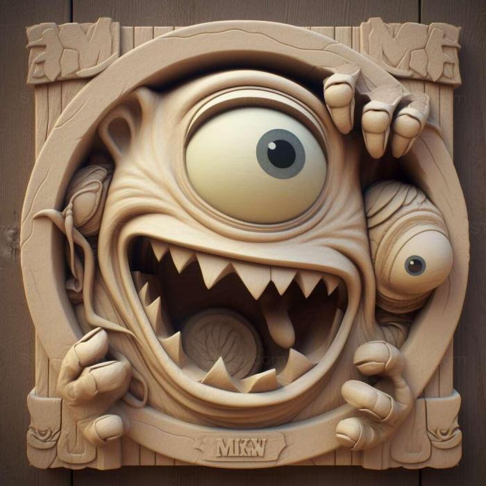 Characters (st mike wazowski 1, HERO_1253) 3D models for cnc